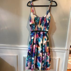 City Chic Rainbow Floral Dress Size L/20